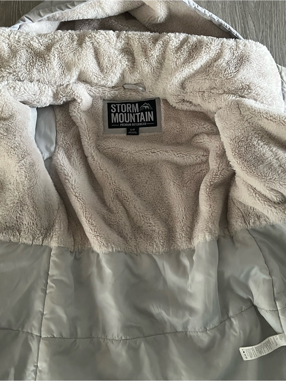 Women's Cream Faux-Sherpa Lined Jacket